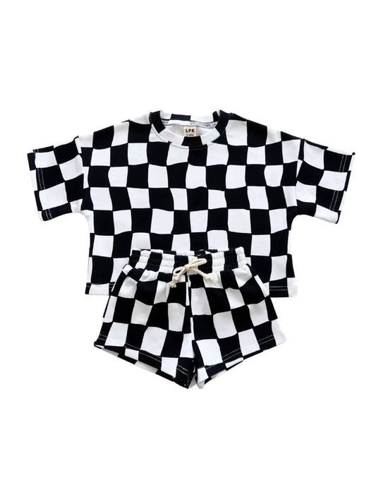 Shorts Set | Wavy Checkered