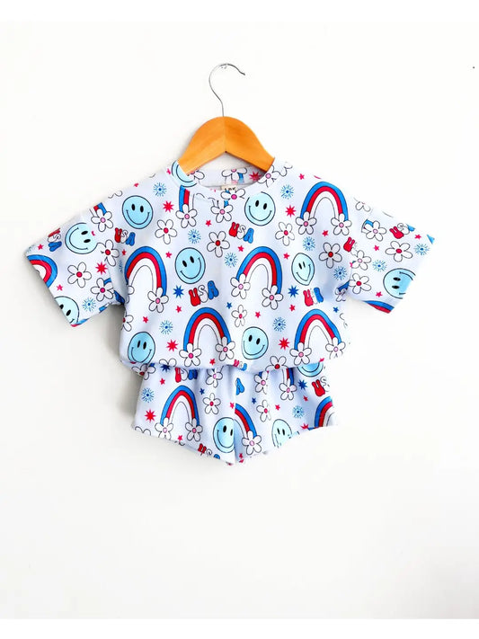 4th of July Shorts Set | Little Miss USA