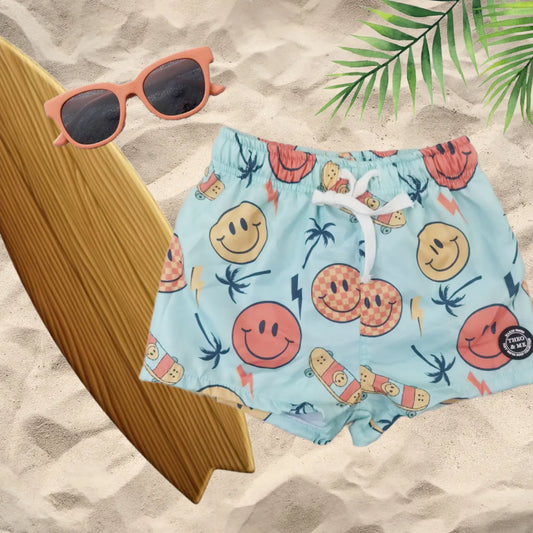 Smiley Orange Swim | Shorts ONLY