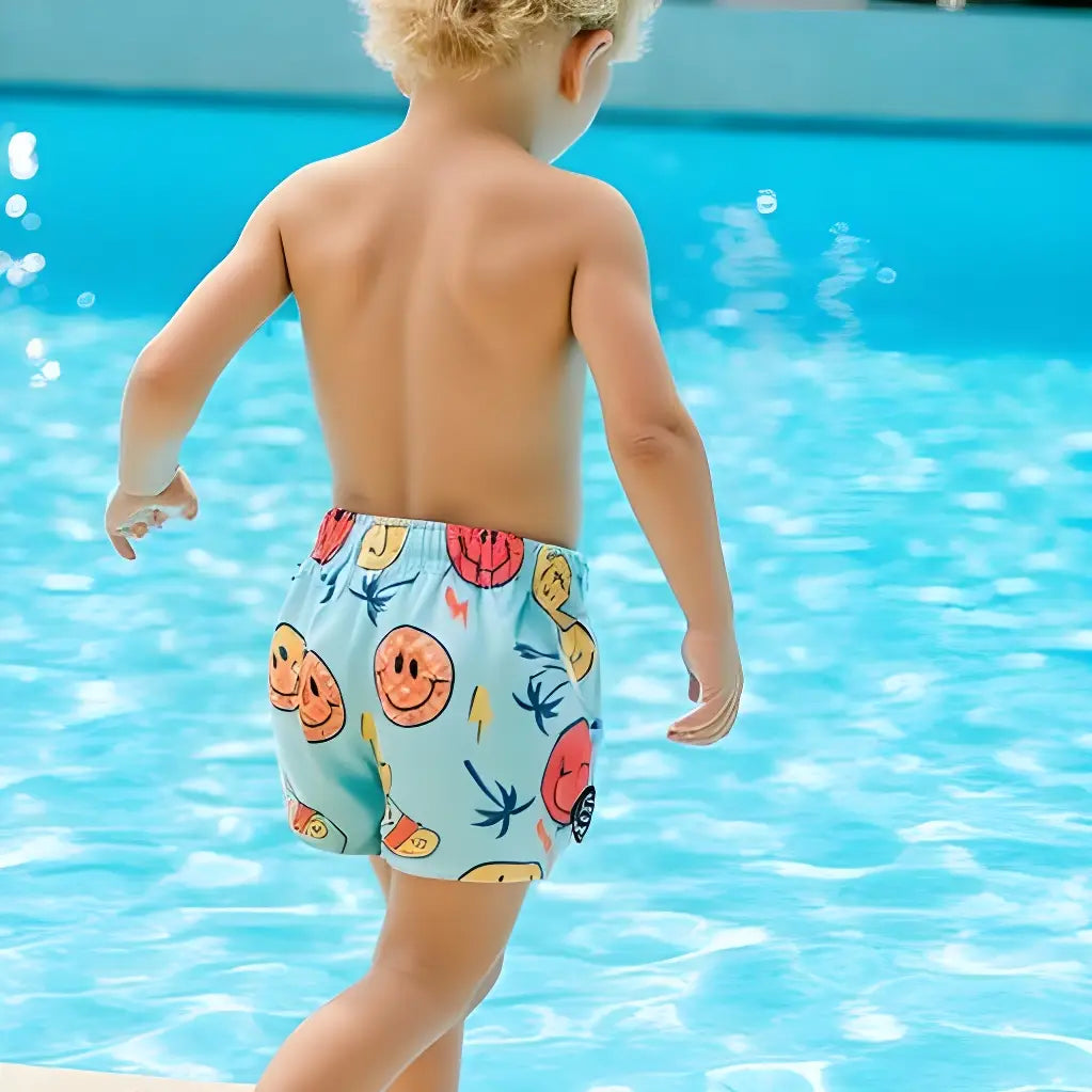 Smiley Orange Swim | Shorts ONLY